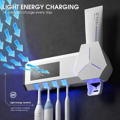 Portacepillos de dientes inteligente con luz ultravioleta