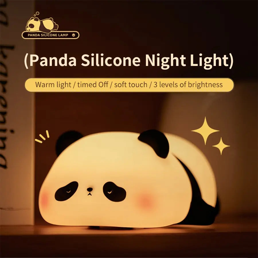 Luz de noche de silicona con forma de panda