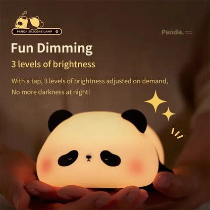 Luz de noche de silicona con forma de panda