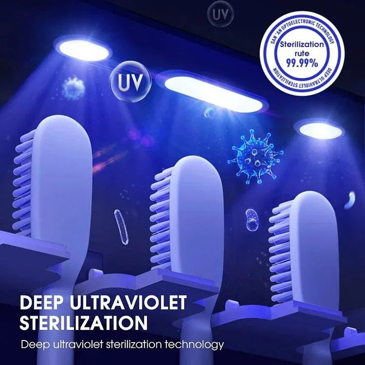 Portacepillos de dientes inteligente con luz ultravioleta